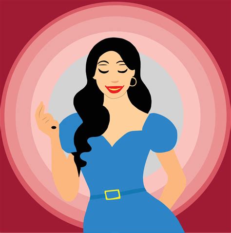 Beautiful Singing Girl Avatar Vector Beauty Woman With Hot Dress Vector Art At Vecteezy
