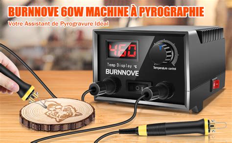 BURNNOVE Double Stylo Pyrograveur Sur Bois 60W 220V Kit De Pyrogravure