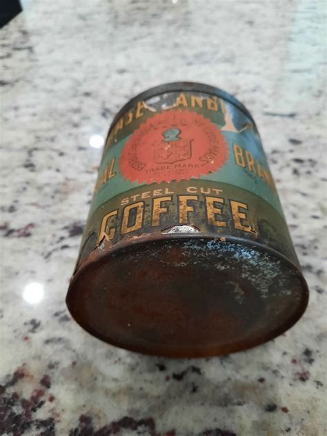 Antique Chase Sanborns Seal Brand Steel Cut Coffee Tin Ebay