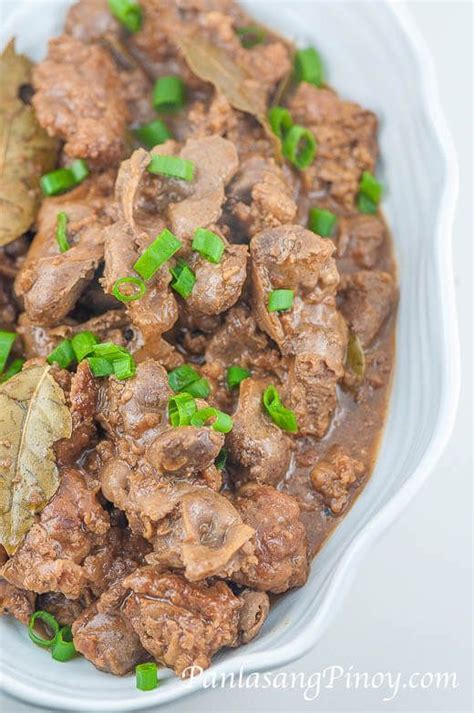 Chicken Liver And Gizzard Adobo Panlasang Pinoy Recipe Chicken