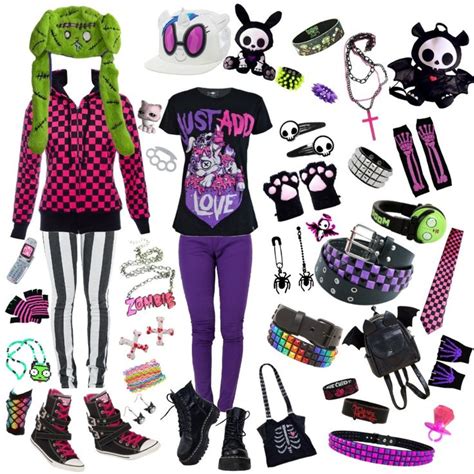 Scenemo Scene Fitsmy Aesthetic💜💖🖤 Scene Outfits Scene Fashion