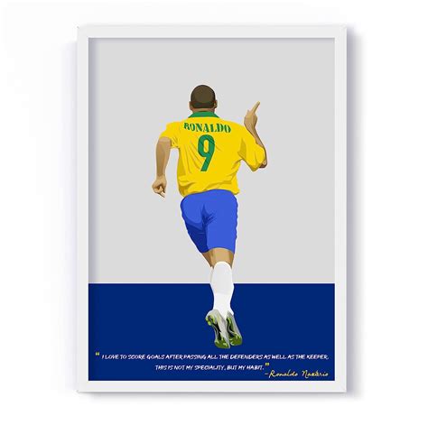 Quote Unquote Art Ronaldo Nazario Framed Poster Brazil R9