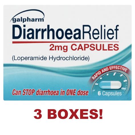 Diarrhoea Relief 2mg Capsules Loperamide Hydrochloride Tablets Rapid