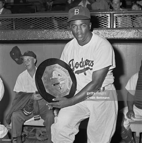 Jackie Robinson Second Baseman Of The Dodgers Holds The Gold News