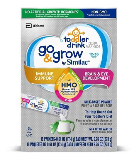 Leche de fórmula en polvo Abbott Similac Go Grow Non GMO stick 16