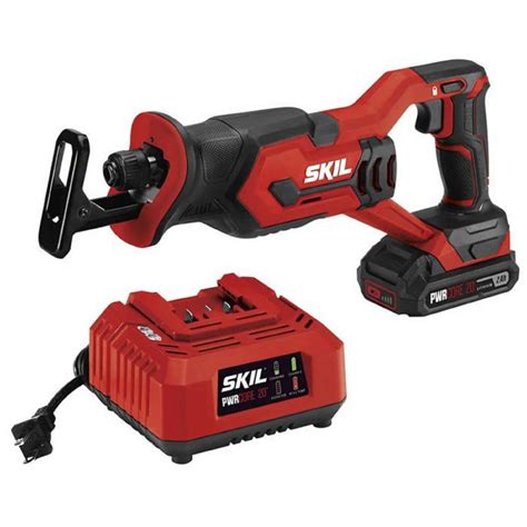 Skil Pwrcore 20 Volt Lithium Ion Cordless Compact Reciprocating Saw Kit Rs582902 The Home Depot