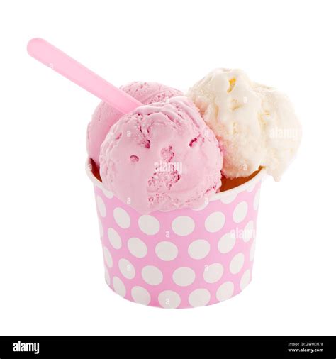 Ice Cream Scoop In Paper Cup Stock Photo Alamy