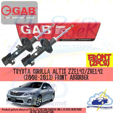 TOYOTA COROLLA ALTIS ZZE142 ZRE142 2008 2013 GAB SUPER GAS SHOCK