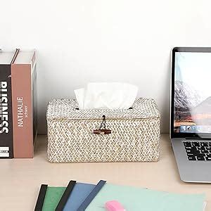 Amazon Sumnacon Rectangle Natural Seagrass Tissue Box Cover Woven