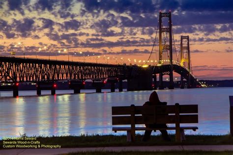 Mackinac Bridge Sunset -8703 ~ Stock Photo – Seward's Wood-n-Crafts ...