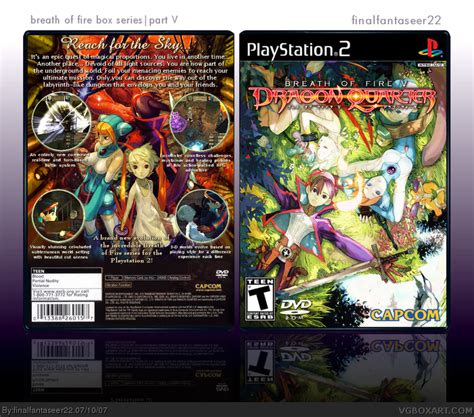 Breath Of Fire V Dragon Quarter Playstation 2 Box Art Cover By