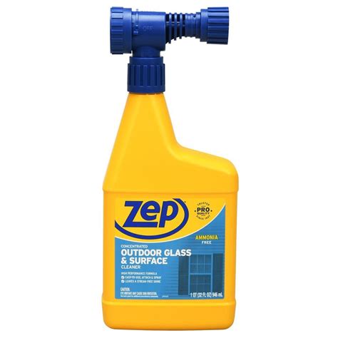 Zep Hose End Streak Free 32 Fl Oz Glass Cleaner At