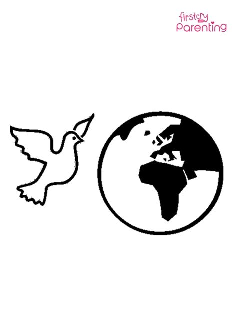 Dove Of Peace Coloring Page For Kids Firstcry Parenting