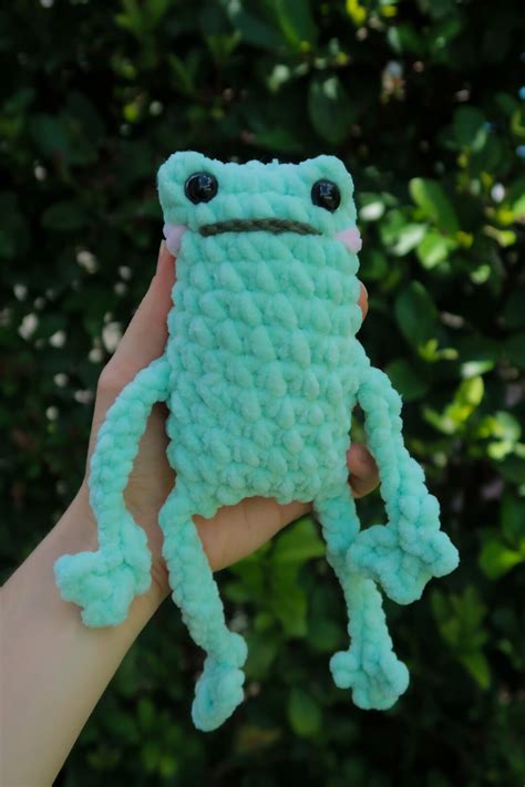 Crochet Leggy Frog Plushie Multiple Colors Frog Plushie Stress Toy