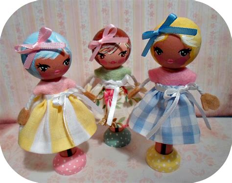 An Array Of Craft Mediums Clothes Pin Dolls