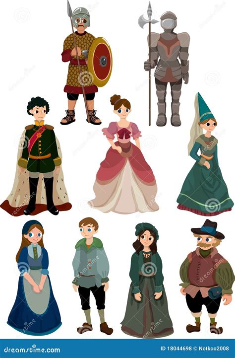 Cartoon Medieval People Icon Stock Vector - Illustration of design, icon: 18044698