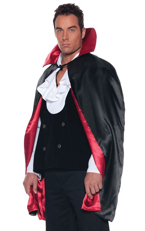 44'' Reversible Black/Red Cape Costume - fancydress.com