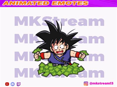 Twitch Animated Dragon Ball Kid Goku Rich Money By Mkstream On Dribbble