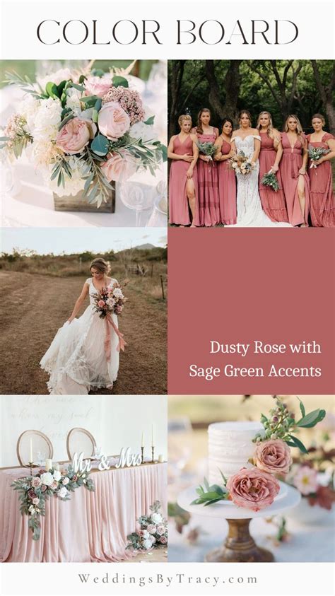 Dusty Rose With Sage Green Wedding Mood Board Rose Wedding Theme