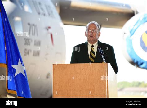 Retired Maj Gen Jerrold Allen Order Of The Daedalians National Commander Speaks To Attendees