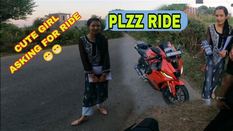 🥵ride With Cute Girl 🥵🥵🥵 Loudest Bike R15v4 😍😍 Reaction ♥️ Youtube