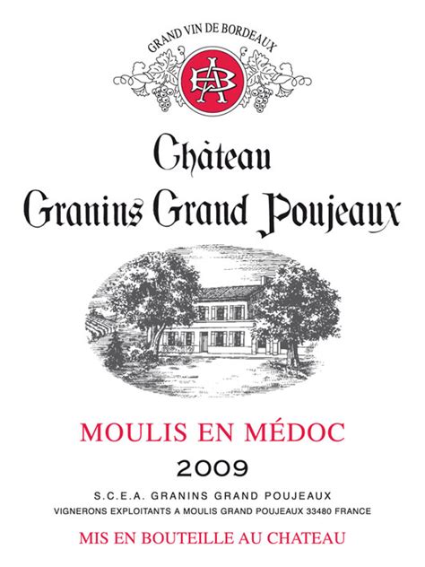 AOC Moulis Château Granins Grand Poujeaux