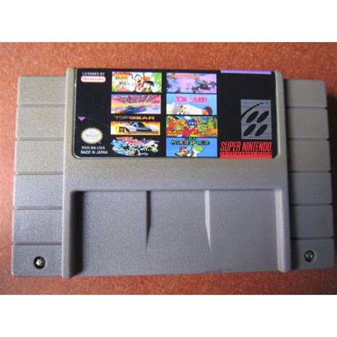 Cartucho Fita para Super Nintendo SNES 8 in 1 são 8 jogos em 1