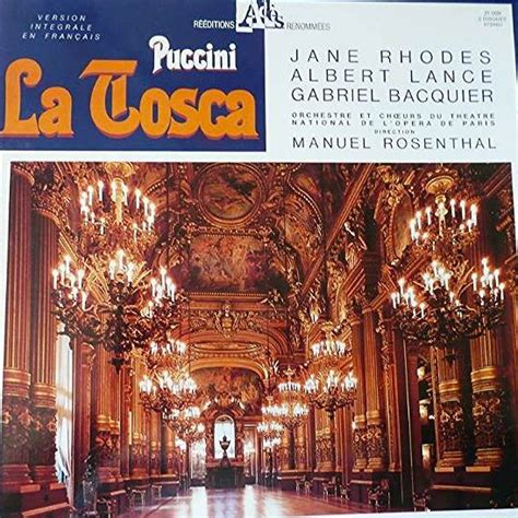 La Tosca By Giacomo Puccini Jane Rhodes Albert Lance Gabriel