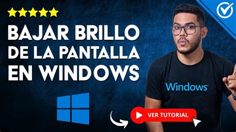 Cómo BAJAR EL BRILLO DE LA PANTALLA en Windows 10 Tutorial paso a