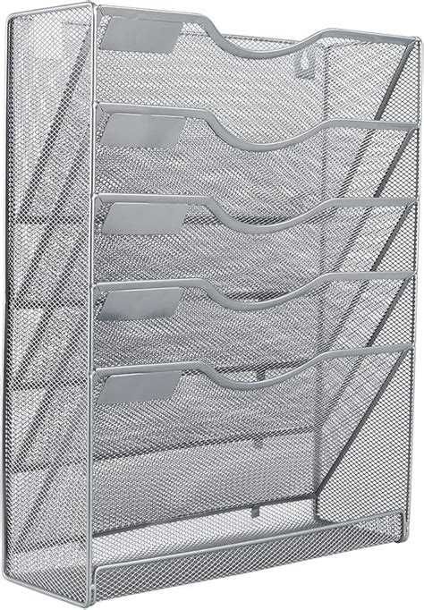 Amazon EasyPAG Wall File Organizer Mesh 5 Tier Wall File Holder