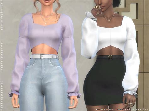 15 Cutest Crop Tops CC For The Sims 4 FandomSpot