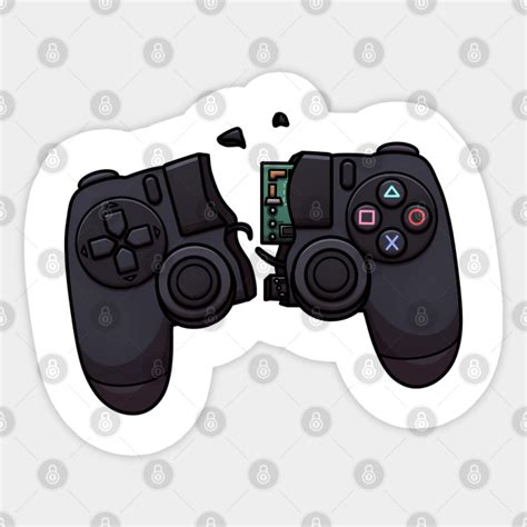 Broken Video Game Controller Rage - Gamer Rage - Sticker | TeePublic