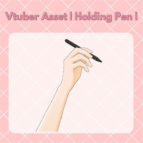 Vtuber Asset Hand Asset Holding Pen Etsy