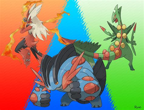 Mega Hoenn Starters by Rueprez on DeviantArt