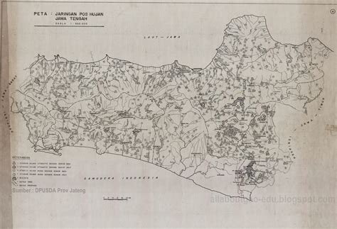 Peta Sebaran Pos Stasiun Curah Hujan Provinsi Jawa Tengah