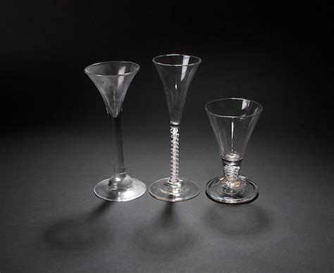 Bonhams An Opaque Twist Toastmasters Glass Circa 1770 A Plain Stem Glass Circa 1740 And