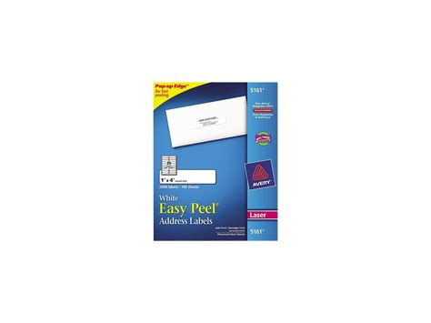 Avery 5161 Easy Peel Laser Address Labels, 1 x 4, White, 2000/Box ...