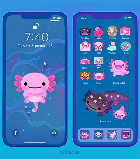 The Lamb On Twitter RT Pikaole Axolotl Icon Wallpaper Pack IOS