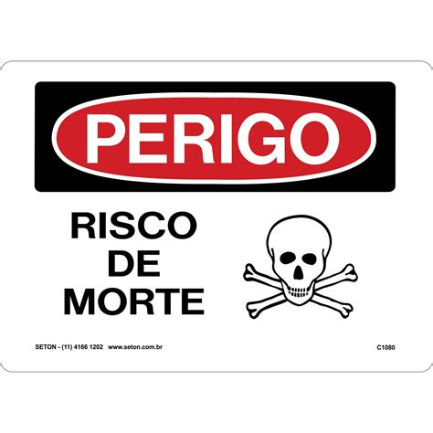 Placa De Perigo Risco De Morte Simbologia