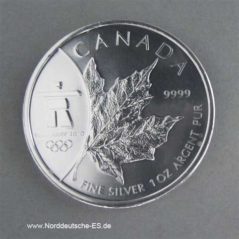 Kanada Maple Leaf Vancouver Olympiade 1 Oz Silber 2008 NES Edelmetallshop