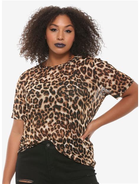 Cheetah Print Girls Mesh Top Plus Size Hot Topic