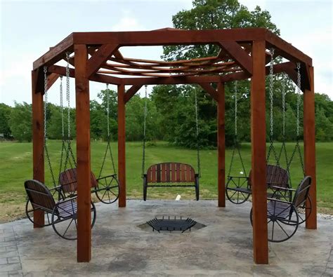 Most Popular Design Porch Swing Fire Pit With Roof Porch Good