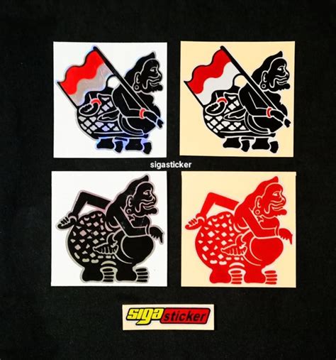 STIKER WAYANG STICKER CUTTING SEMAR STIKER ASESORIS MOTOR MOBIL