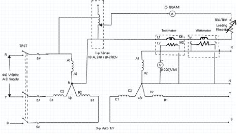 3 Phase Auto Transformer Circuit Diagram