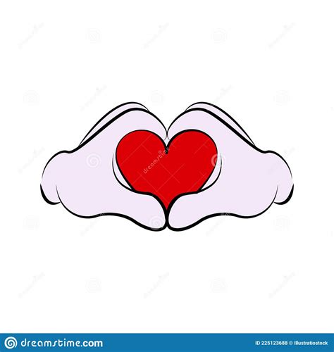 Isolated Hands Holding A Heart Shape Sketch Stock Vector Illustration