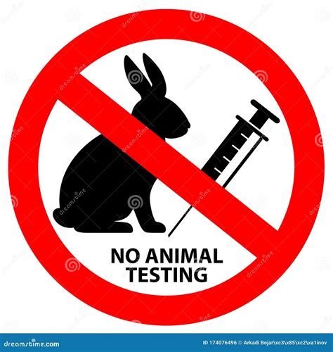 No Animal Testing Vector Sign Stock Illustration Illustration Of