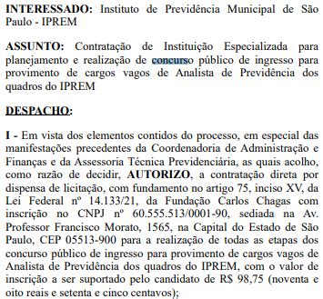 Concurso IPREM SP FCC é a banca edital em breve Direção Concursos