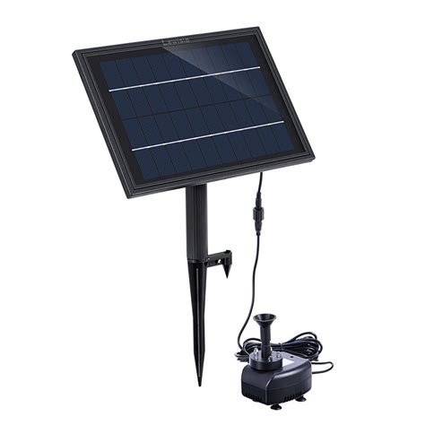 Lewisia Battery Backup Solar Fountain Pump With Led Lighting For Bird