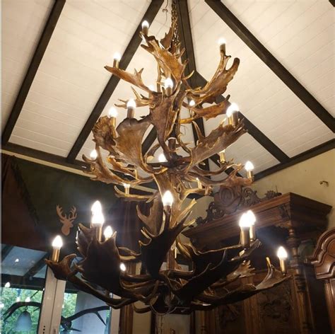 3-х ярусная люстра из рогов лани - Artsofnature Decor & Style