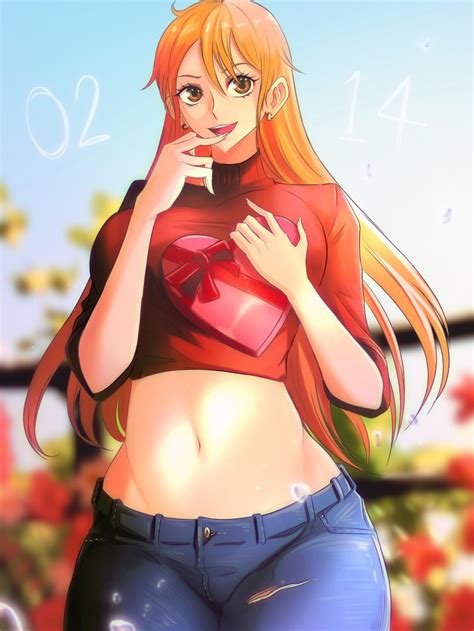 Rule 34 Chocolate Heart Female Female Only Jeans Midriff Nami One Piece Opalisart Post